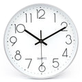 jomparis 10 Inch Silver Wall Clock Battery Operated Silent & Non-Ticking Wall Clock for Home Office Bathroom
