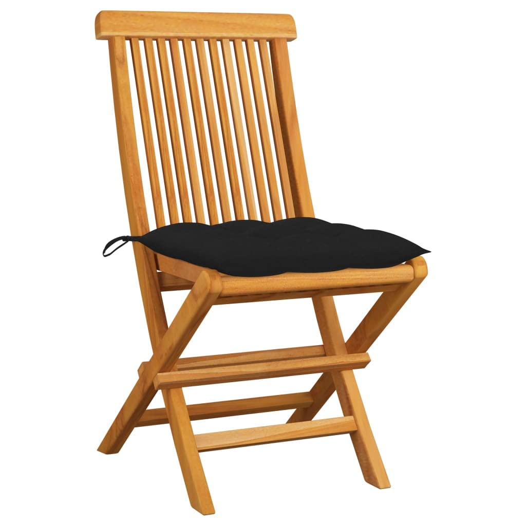 vidaXL Solid Teak Wood Patio Chairs