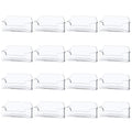 16 Pack Clear Desktop Business Card Holder Display, Plastic Business Card Stand For Office