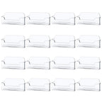 16 Pack Clear Desktop Business Card Holder Display, Plastic Business Card Stand For Office