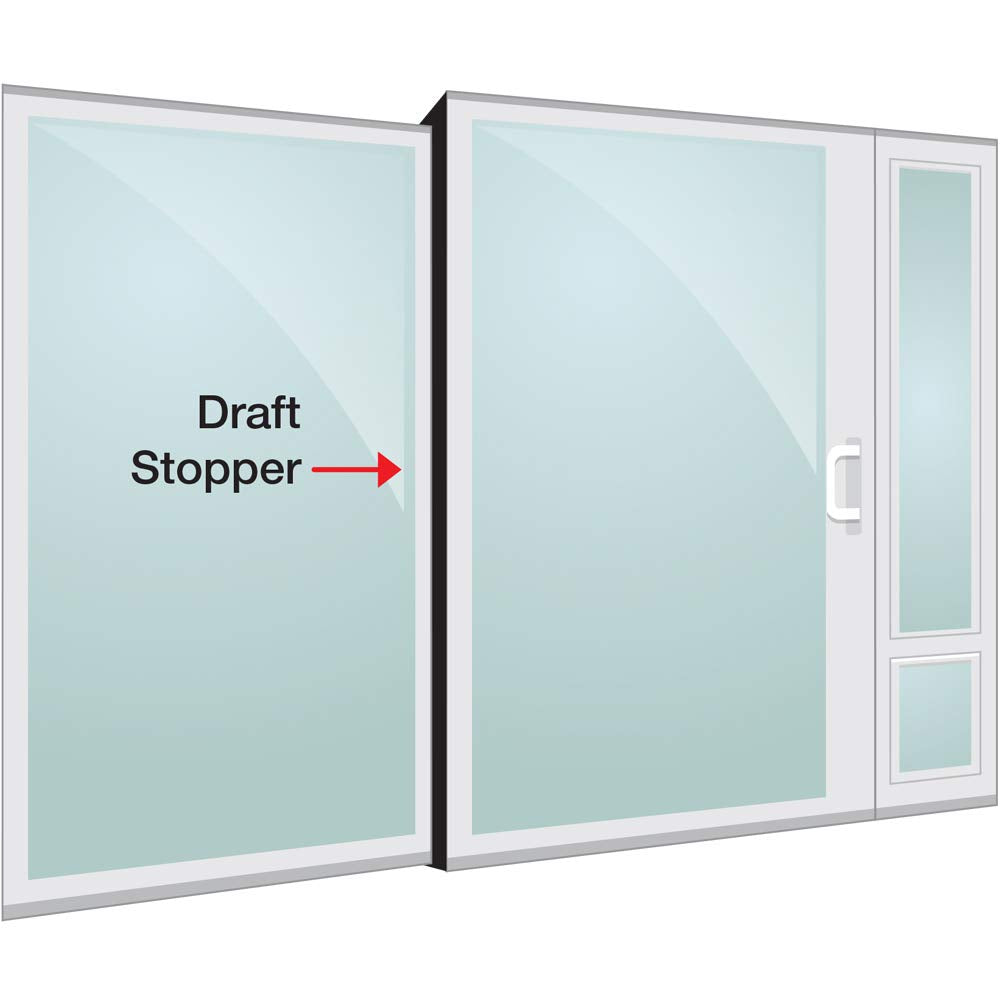 Sliding Glass Door Draft Stopper | Energy-Efficient Weatherstripping For Sliding Door Pet Panels | Dog And Cat Door Compatible |