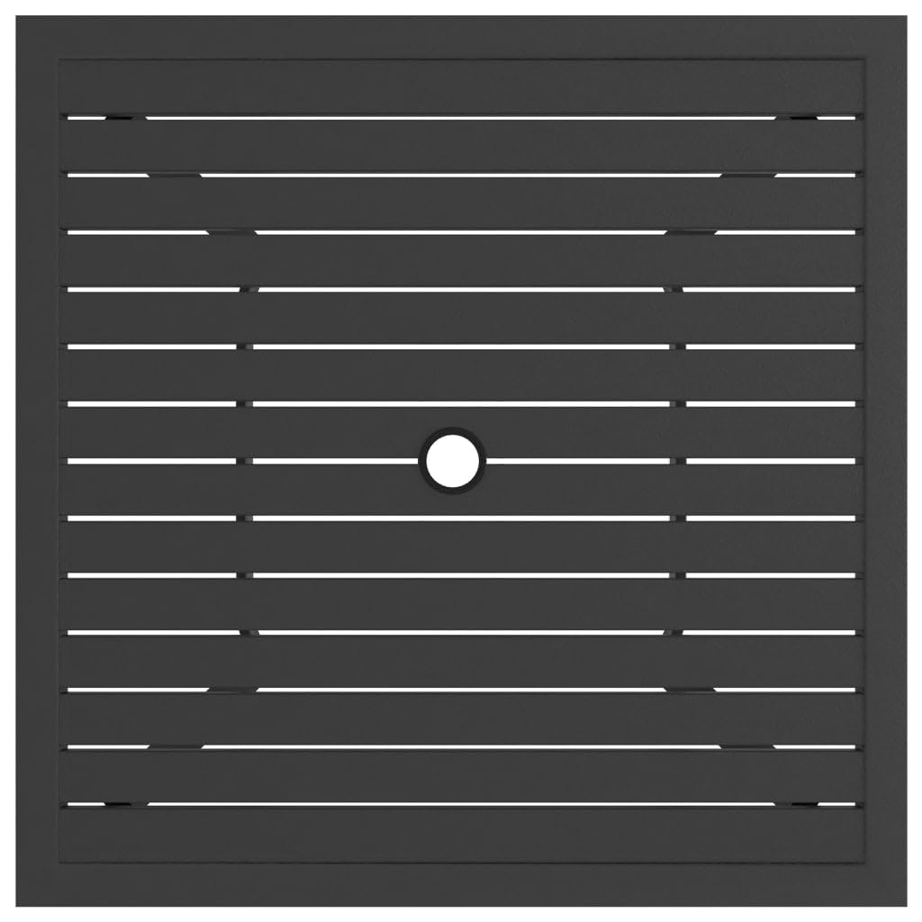 vidaXL Patio Table Garden Outdoor Balcony Terrace Home Decor Outside Furniture Lounge Dining Dinner Dinette Table Anthracite 32.1&quot; Steel