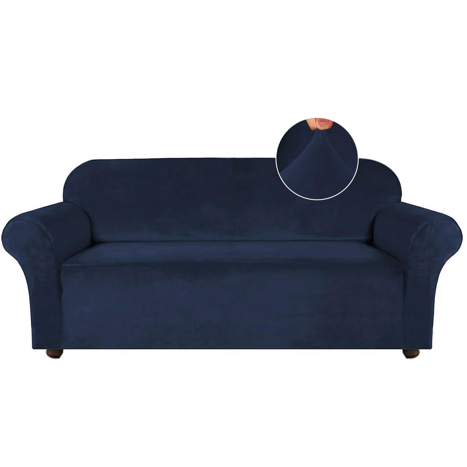 Turquoize Velvet Couch Covers Sofa Covers For 3 Cushion Couch Stretch Sofa Slipcovers With Non Slip Elastic Bottom Furniture Pro