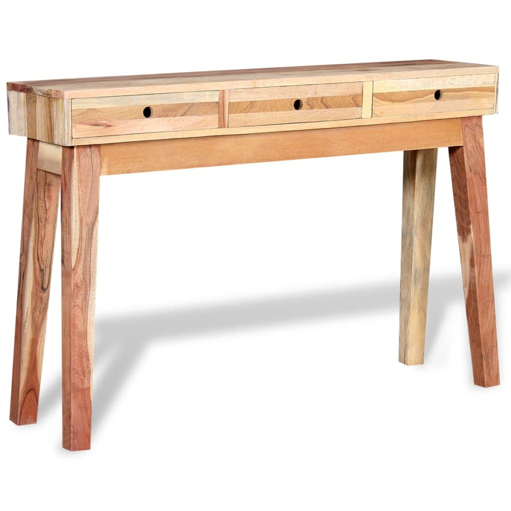 vidaXL Solid Reclaimed Wood Console Table with Drawers - Vintage-Style Handmade Wooden Entry Table - Hallway Table with Ample Storage Space