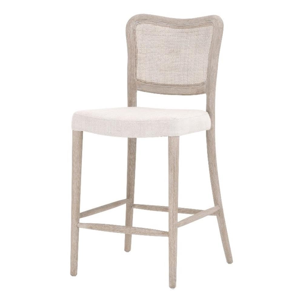 Cela 25&quot; Bisque and Natural Gray Counter Stool
