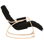 vidaXL Modern Style Rocking Chair with Gentle Rocking Function, Superior Comfort Seat, Breathable Black Fabric