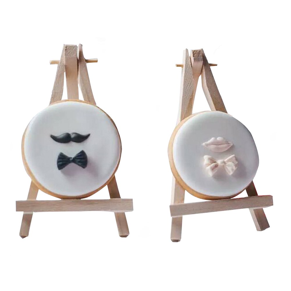 SK 12pcs Mini Wooden Easels Display Stand Photo Painting Display Portable Tripod Holder Stand- 6Inch (Wood)