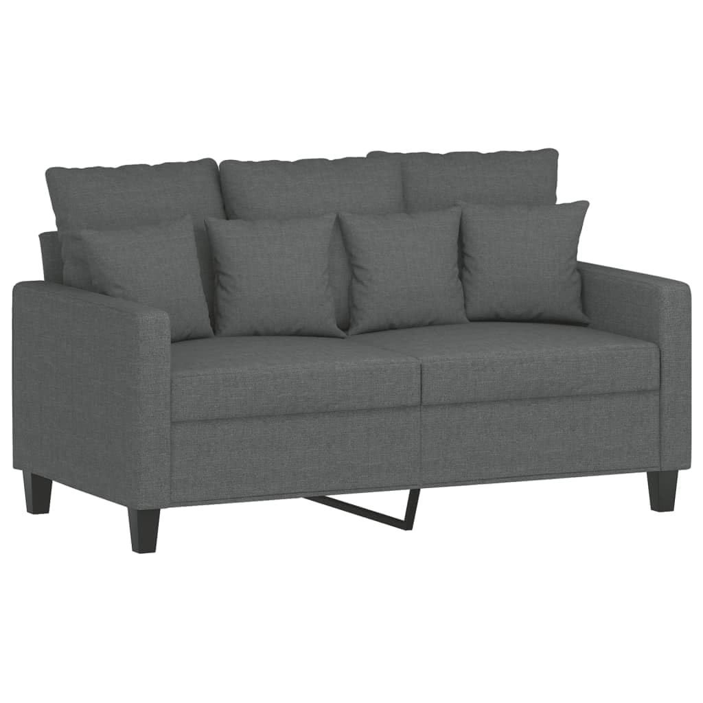 vidaXL 2-Seater Sofa with Comfortable Armrests - Dark Gray 47.2&quot; Wide - Modern Design Fabric Couch for Living Room or Office.