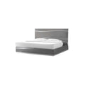 Best Master Furniture Leon Gray With Silver Base Platform Bed, Queen
