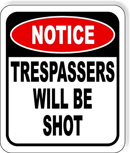 No Trespassing Sign 8.5' X 10', Private Property Signs, Aluminum Wall-Mount Warning Sign, Security Signs For Home Or Business,