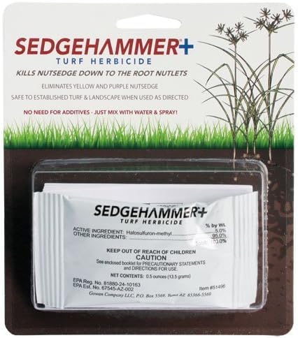 Sedgehammer Plus Turf Herbicide - 6 Pack Of 13.5 Gram Pack Of Usa-Made Purple & Yellow Nutsedge Killer For Lawns With Pre-Mixed