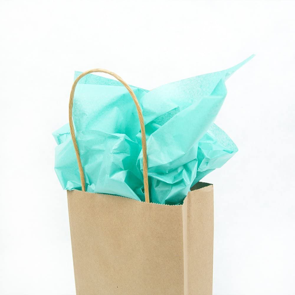 Unique Industries Tissue Gift Wraps, 20'' X 26'',10 Pcs, Teal Green