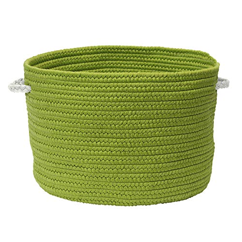 Colonial Mills Colorful Braided Toy Basket, 12&quot;X12&quot;X8&quot;, Peridot