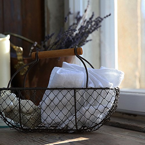 Linenme Wash Cloths X4 100% Linen , 12 By 12-Inch, Optical White