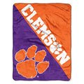 Northwest Ncaa Clemson Tigers Unisex-Adult Micro Raschel Throw Blanket, 46'' X 60'', Halftone