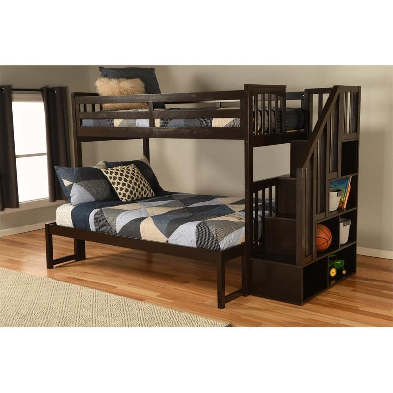 Kodiak Furniture Kelcie Twin/Full Wood Bunk Bed with Storage - Thumbnail 3