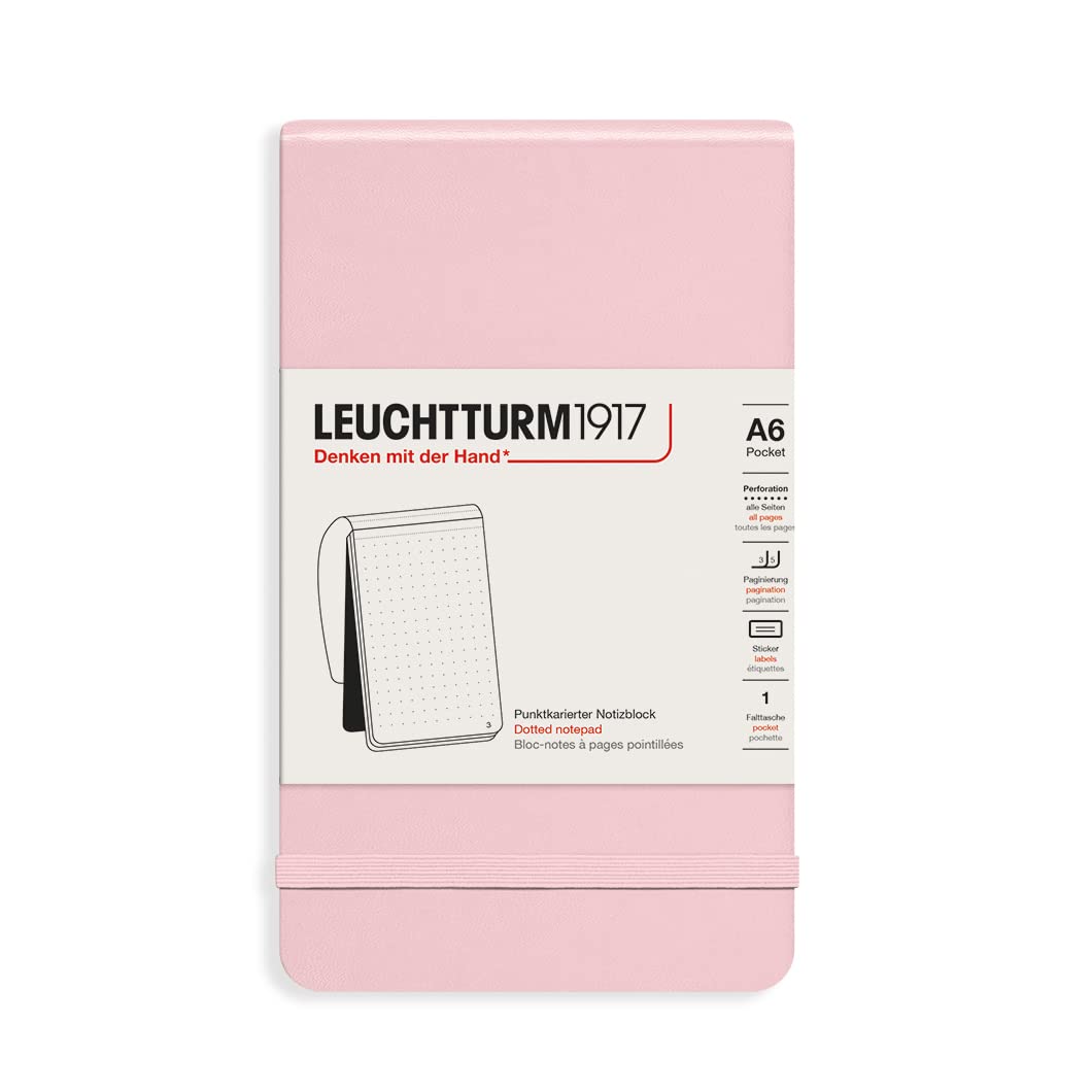 Leuchtturm1917 - Pocket Notepad A6-184 Dotted Micro-Perforated Pages, Powder