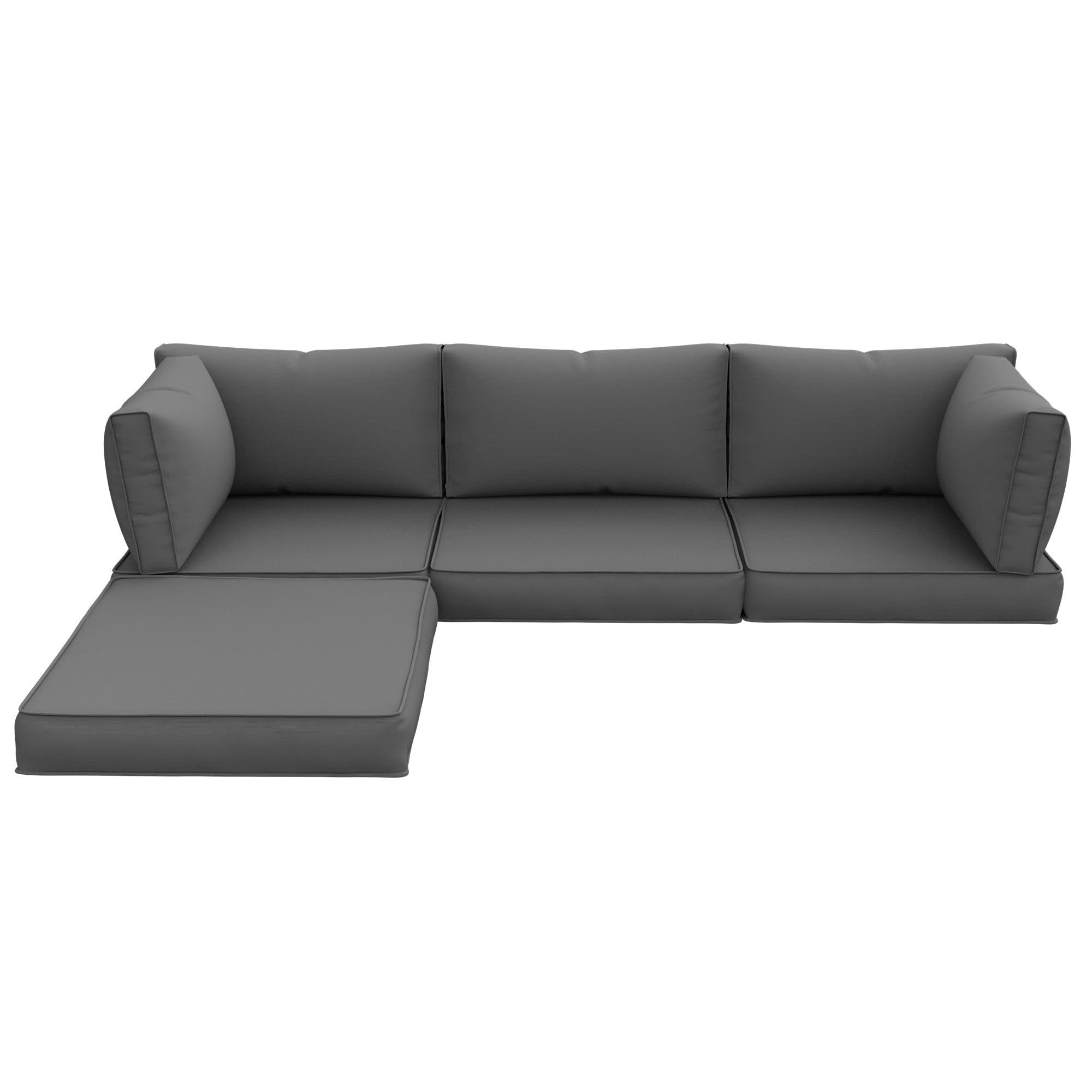 Amopatio Patio Furniture Cushions, Replacement Outdoor Cushions For 4-Seat Patio Furniture, Waterproof Cushions For Outdoor Sect