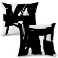 Supwhd Black And White Pillow Covers, Black And White Pillows Cover 22X22, Black And White Throw Pillows Cover Set Of 2, Black A