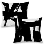 Supwhd Black And White Pillow Covers, Black And White Pillows Cover 22X22, Black And White Throw Pillows Cover Set Of 2, Black A