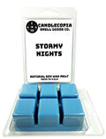 Candlecopia Stormy Nights Strongly Scented Hand Poured Vegan Wax Melts, 12 Scented Wax Cubes, 6.4 Ounces in 2 x 6-Packs