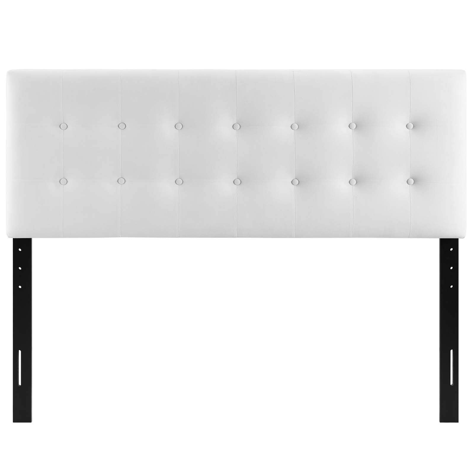 Modway Emily King Biscuit Tufted Performance Velvet Headboard, White