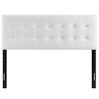 Modway Emily Full Biscuit Tufted Performance Velvet Headboard, White