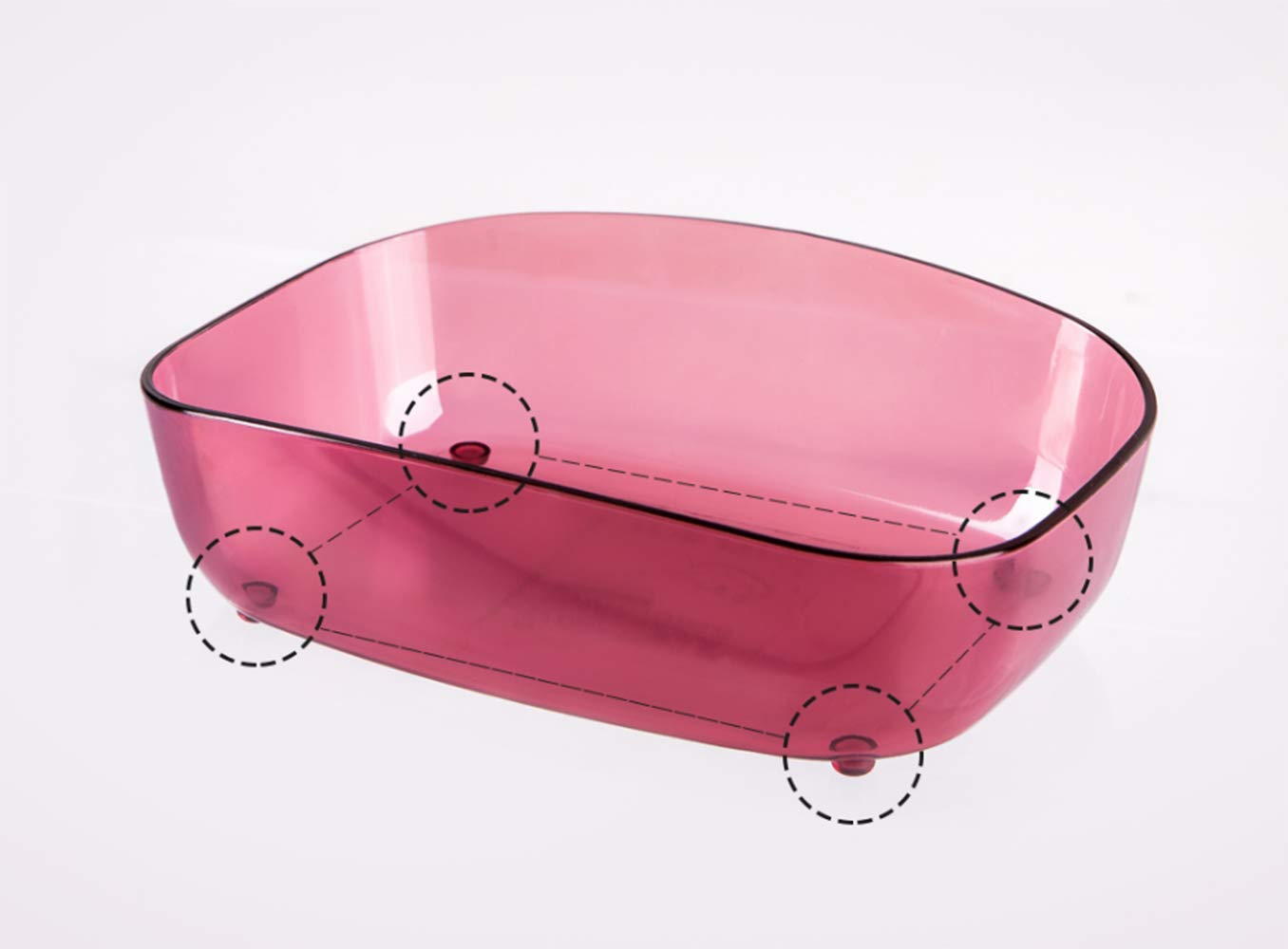 Dearjana Transparent Plastic Soap Case Holder Portable Clear Soap Container Box For Home Kitchen, Large Size, Pack Of 2 (Style 2