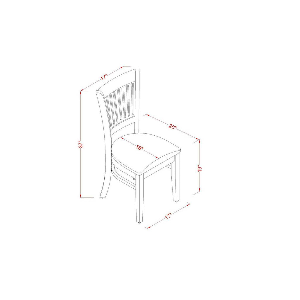 East West Furniture Amnf5-Bch-W 5 Piece Kitchen Set Includes A Round Table With Pedestal And 4 Dining Room Chairs, 36X36 Inch