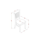 East West Furniture Amnf5-Bch-W 5 Piece Kitchen Set Includes A Round Table With Pedestal And 4 Dining Room Chairs, 36X36 Inch