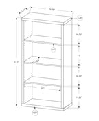 Monarch Specialties 7060 Bookshelf, Bookcase, Etagere, 5 Tier, H, Office, Bedroom, Laminate, Brown, Contemporary, Modern Bookcase-48 H/Dark Taupe With Adjustable Shelves, 48-Inch