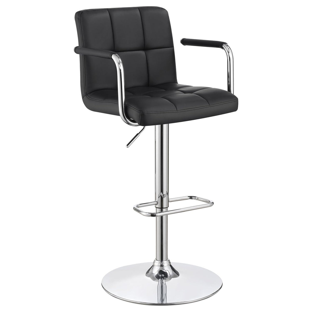 Coaster Furniture Adjustable Bar Stool Black/Black 121095