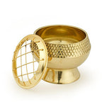 Brass Burner Emboss High Base Net Top 2.5' Hx2.75 D
