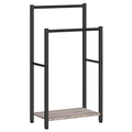 HOOBRO Freestanding Towel Rack, 2 Tier Blanket Ladder Holder for Bathroom, 16.5 L x 9.4 W x 31.5 H, Blanket Rack, Industrial Dry