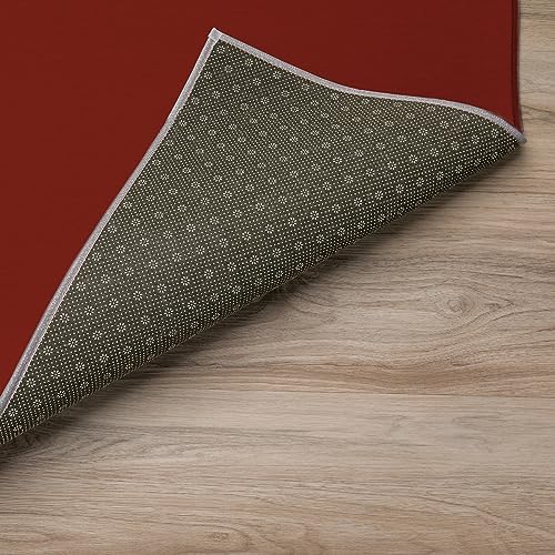 Addison Rugs Cozy Winter Acw36 Red 5' X 7'6' Indoor Outdoor Area Rug, Easy Clean, Machine Washable, Non Shedding, Bedroom, Livi
