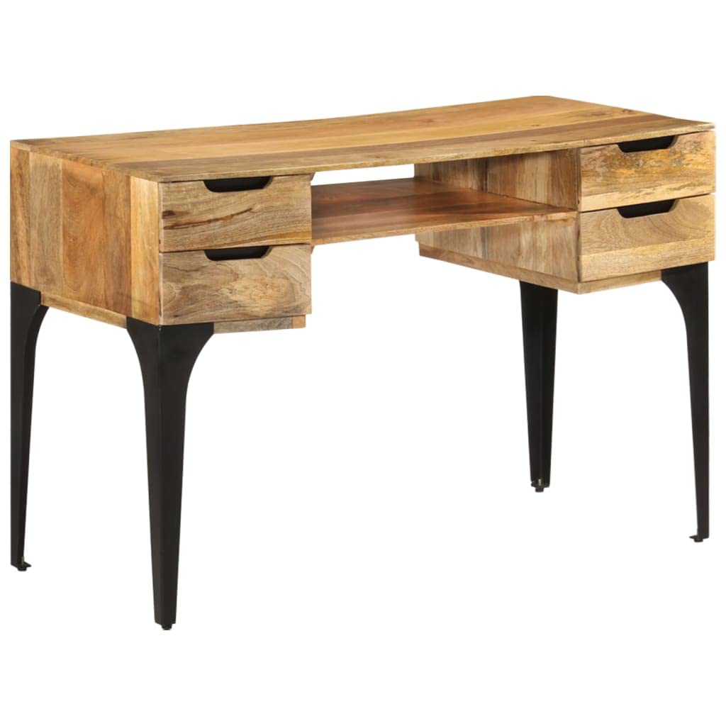 vidaXL Desk 43.3&quot;x19.7&quot;x29.9&quot; Solid Mango Wood