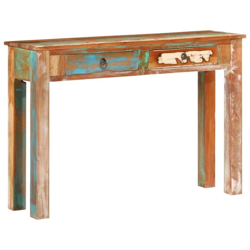 vidaXL Console Table - Reclaimed Wood Accent Table with Storage, Brown Finish, Handmade Versatile Entryway/Hallway Furniture, 43.3&quot;x11.8&quot;x29.5&quot;