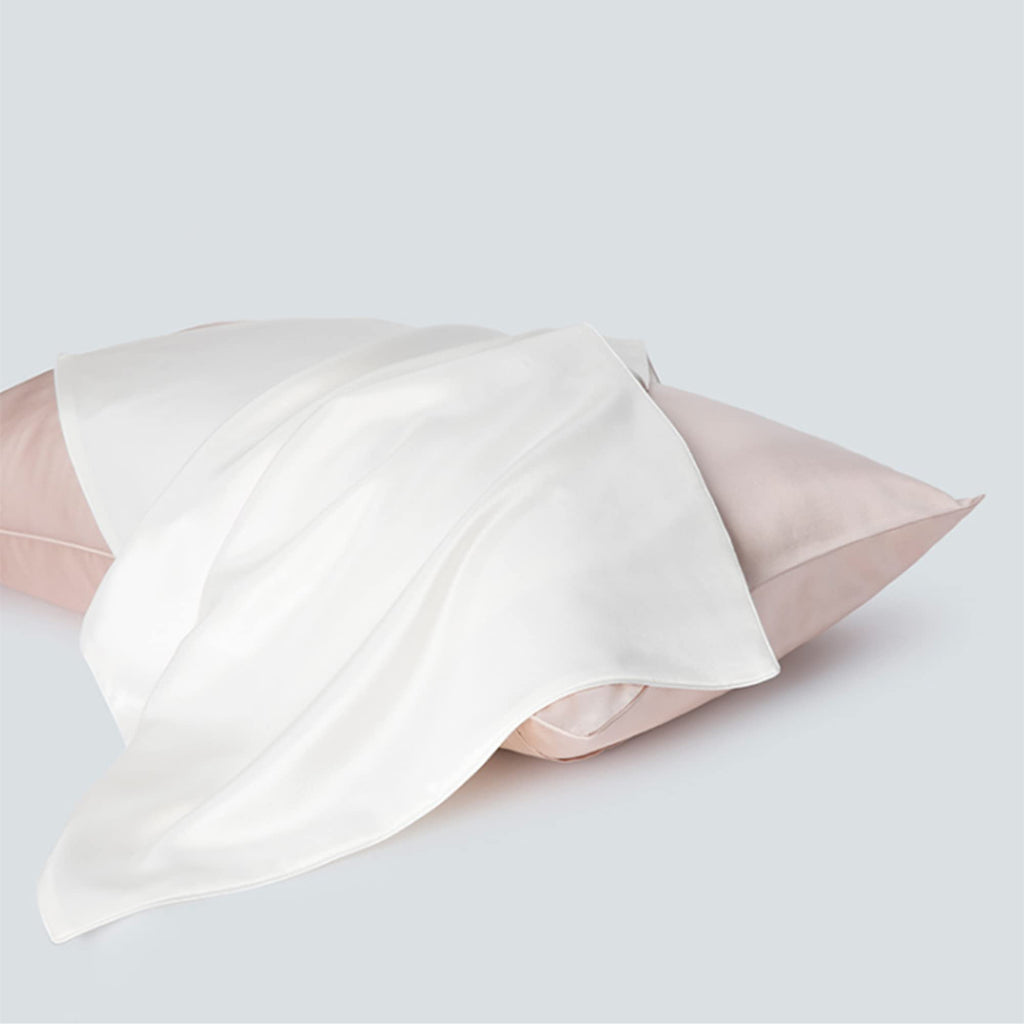 Real Mulberry Silk Pillowcase For Hair And Skin Made In Usa, 22 Momme Anti Acne Silk Pillow Cases Queen With Zipper, 6A Grade 10