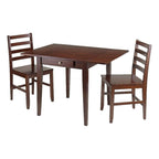 Winsome Hamilton 3-Pc Drop Leaf Dining Table with 2 Ladder Back Chairs
