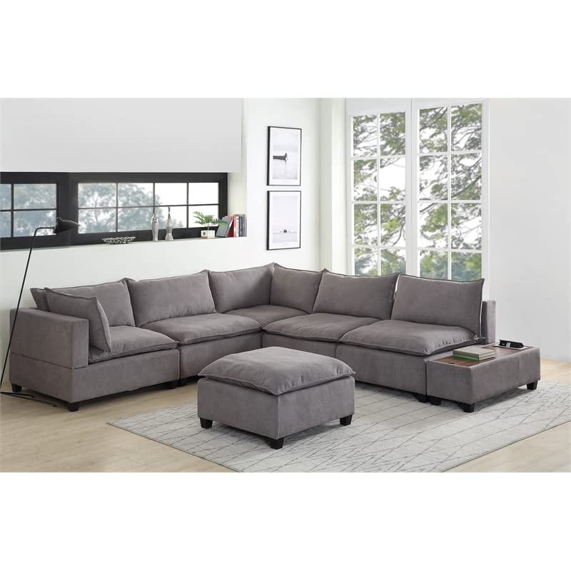 Lilola Home Madison 7 Piece Modular Sectional Sofa - Thumbnail 3
