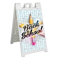 Welcome Back To School (24' X 36') Standard A-Frame Signicade, Includes Decal Applied To Stand | Education, School, College, S
