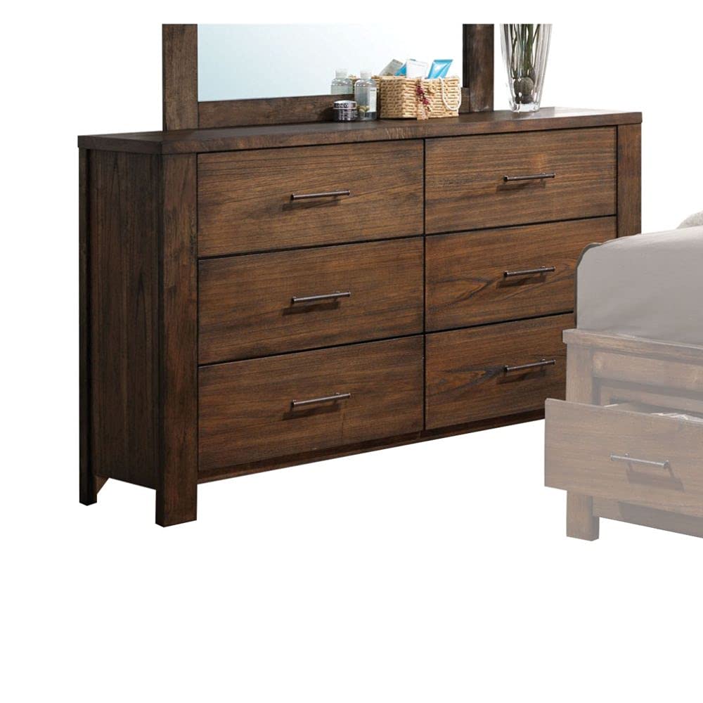 Acme Furniture Merrilee 6 Drawer Dresser In Oak