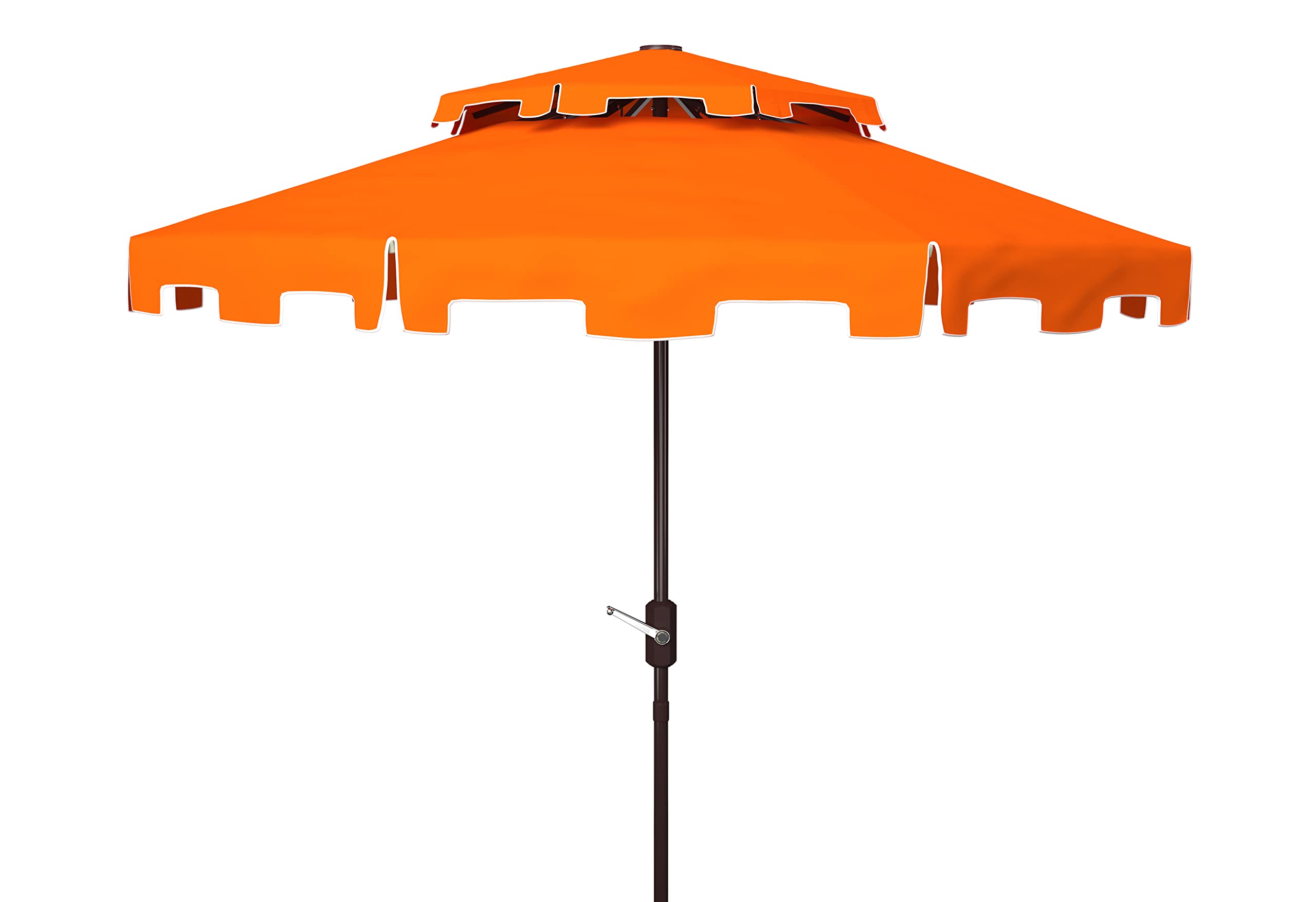 Safavieh Pat8200G Outdoor Collection Pat8200 Umbrella, Orange/White
