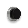 Wall/Handle Adhesive Doorstop | 0.9' X 0.55' | Black Rubber | V2A Stainless Steel | Matte Finish | Includes Screw + Clamping A