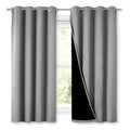 Nicetown 100% Blackout Curtains With Black Liners, Thermal Insulated Full Blackout 2-Layer Lined Drapes, Energy Efficiency Windo