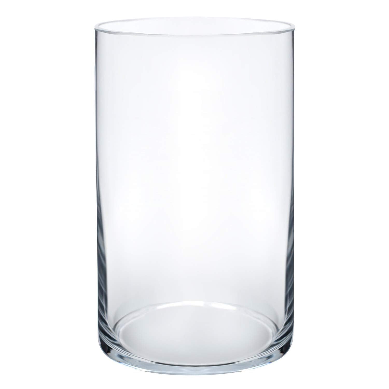 Royal Imports Flower Glass Vase Decorative Centerpiece For Home or Wedding - Cylinder Shape, 6 Tall, 3.5 Opening, Clear