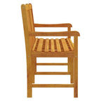vidaXL Solid Acacia Wood Patio Bench - Weather-Resistant and Durable Outdoor Seating with Easy Maintenance and Comfortable Armrests and Backrest, Oil-Finished Brown Bench
