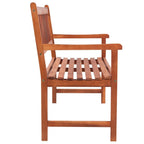 vidaXL Solid Acacia Wood Patio Bench with Light Oil Finish and Comfortable Cushion - 47.2 inch Retro Style Bench for Outdoor Spaces