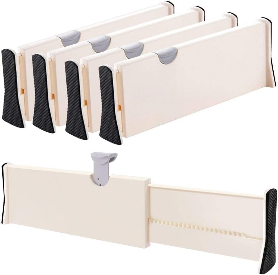 Lipsa Enterprise Expandable Drawer Dividers, Adjustable Dresser Drawer Divider, Drawer Organizer Silverware And Utensils Separat