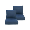 Localive 24X24 Inch Outdoor/Indoor Deep Seat Patio Cushions Set Of 2 Deep Seat Bottom Resilient Foam Filling With Ties&Zipper Wa